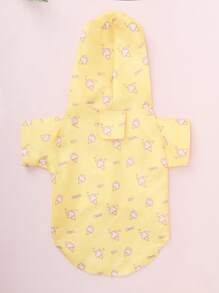 1 Miếng Polyester Vàng vui tươi Kem mẫu Thú cưng Không thấm nước Áo mưa Thích hợp Đối với Chó nhỏ Như Teddy Và Đi ra ngoài - Màu vàng - Xem 2