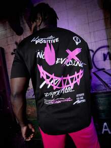 Manfinity RebelGame Áo thun & Áo lót Nam Hoạt hình Slogan Giải trí - màu đen - Xem 1