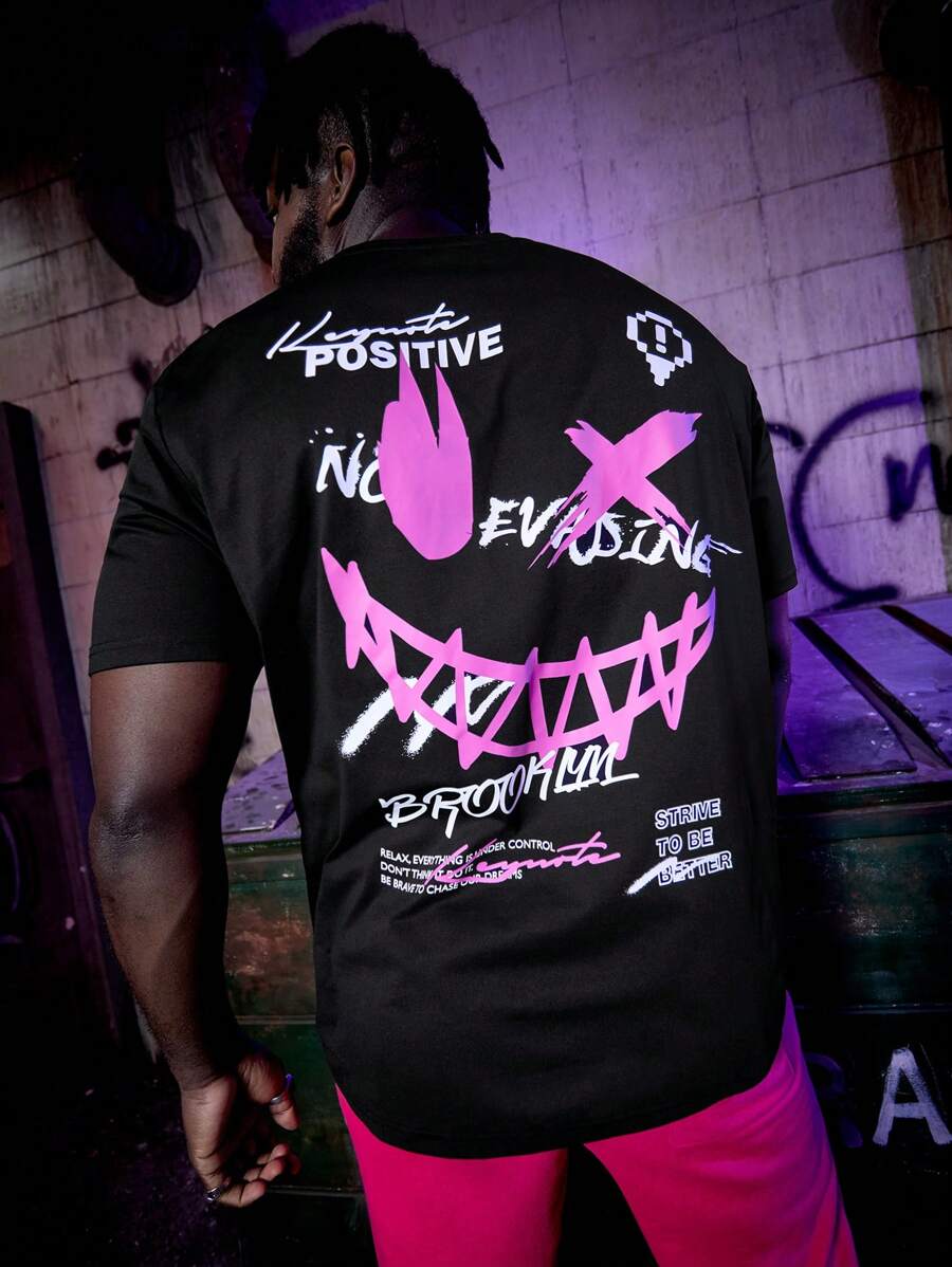 Manfinity RebelGame Áo thun & Áo lót Nam Hoạt hình Slogan Giải trí - màu đen - Xem 1