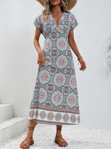 SHEIN VCAY Đầm Hoa Tất cả trên in Boho - Nhiều màu - Xem 5