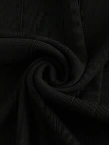 SHEIN EZwear Solid Tank Bodycon Dress - Black - View 4