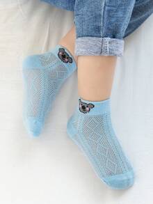 5雙男嬰卡通小熊和熊貓圖案襪子適用於日常生活 - 彩色 - 查看 3