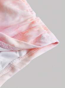 SHEIN MOD Tie Dye Ruched Bandana Hem Crop Tube Top