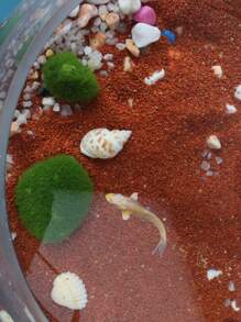 1 bóng rong biển nhân tạo Polyresin trang trí cho bể cá để trang trí - màu xanh lá - Xem 5