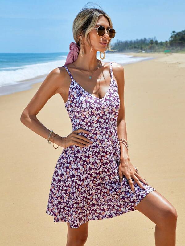 RueChic Ditsy Floral Print Cami Dress