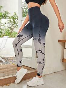 Yoga Trendy Quần Leggings Thể thao Nữ Cà vạt nhuộm In ngẫu nhiên - Nhiều màu - Xem 3