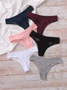 6件蕾絲拼接內褲套裝 - 彩色 - 查看 2