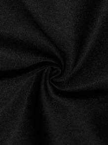 Manfinity Homme Men Drawstring Waist Zip Pocket Shorts - Black - View 3