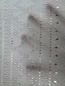 Breezaya 鏤空蕾絲花邊繞頸短上衣 - 白色 - 查看 7