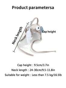 1pc Cartoon Design Feather Decor Pet Headwear For Cat For Playing - Grey - View 4