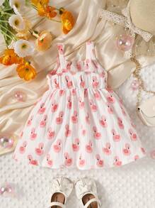Baby Allover Print Cami Dress - White - View 2