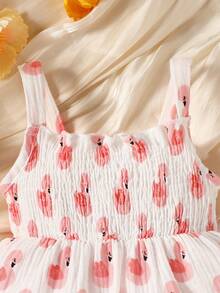 Baby Allover Print Cami Dress - White - View 5