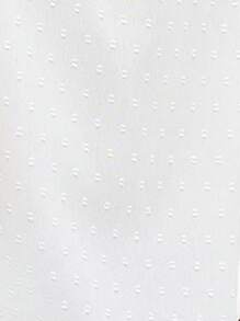 SHEIN Holidaya Swiss Dot Keyhole Back Blouse