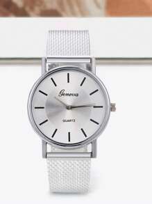 Đồng hồ thạch anh con trỏ tròn - Bạc - Xem 2