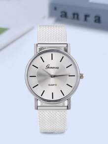 Đồng hồ thạch anh con trỏ tròn - Bạc - Xem 3