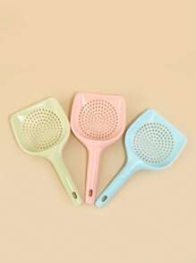 1入塑料貓砂勺配圓孔,寵物清潔工具,隨機顏色 - 彩色 - 查看 4