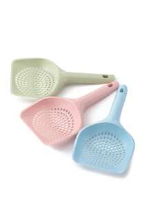 1入塑料貓砂勺配圓孔,寵物清潔工具,隨機顏色 - 彩色 - 查看 5