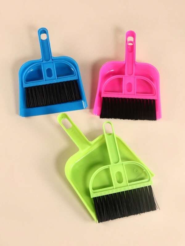 1pc Random Color Pet Waste Cleaning Broom With Dustpan