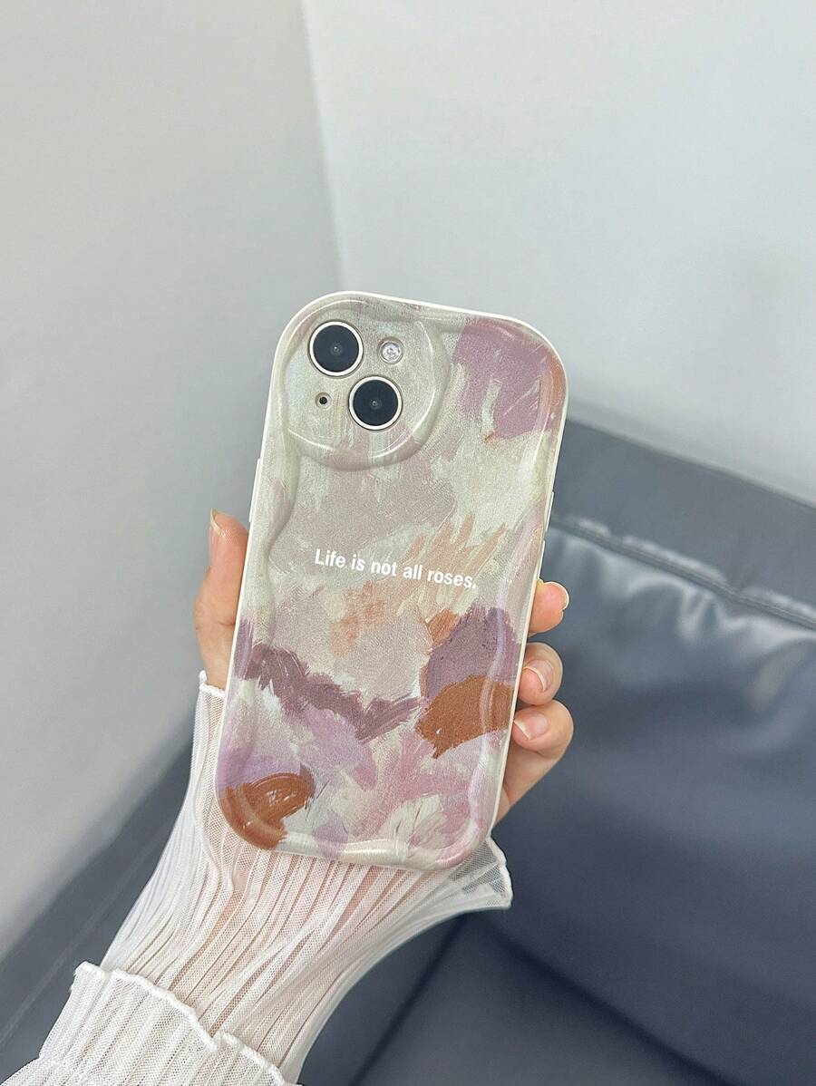 夏季字母圖形手機殼,適用於 Iphone 15/15 Pro/15 Plus/15 Pro Max - 彩色 - 查看 1