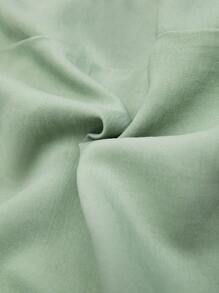 BizChic Đầm Thắt lưng Nút phía trước màu trơn Giải trí - Màu xanh Bạc hà - Xem 7