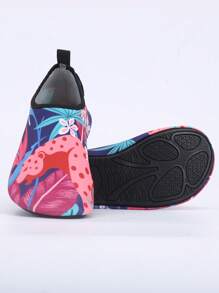 女士花卉圖案水運動戶外織物水襪 - 彩色 - 查看 3