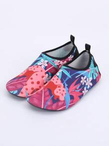 女士花卉圖案水運動戶外織物水襪 - 彩色 - 查看 4