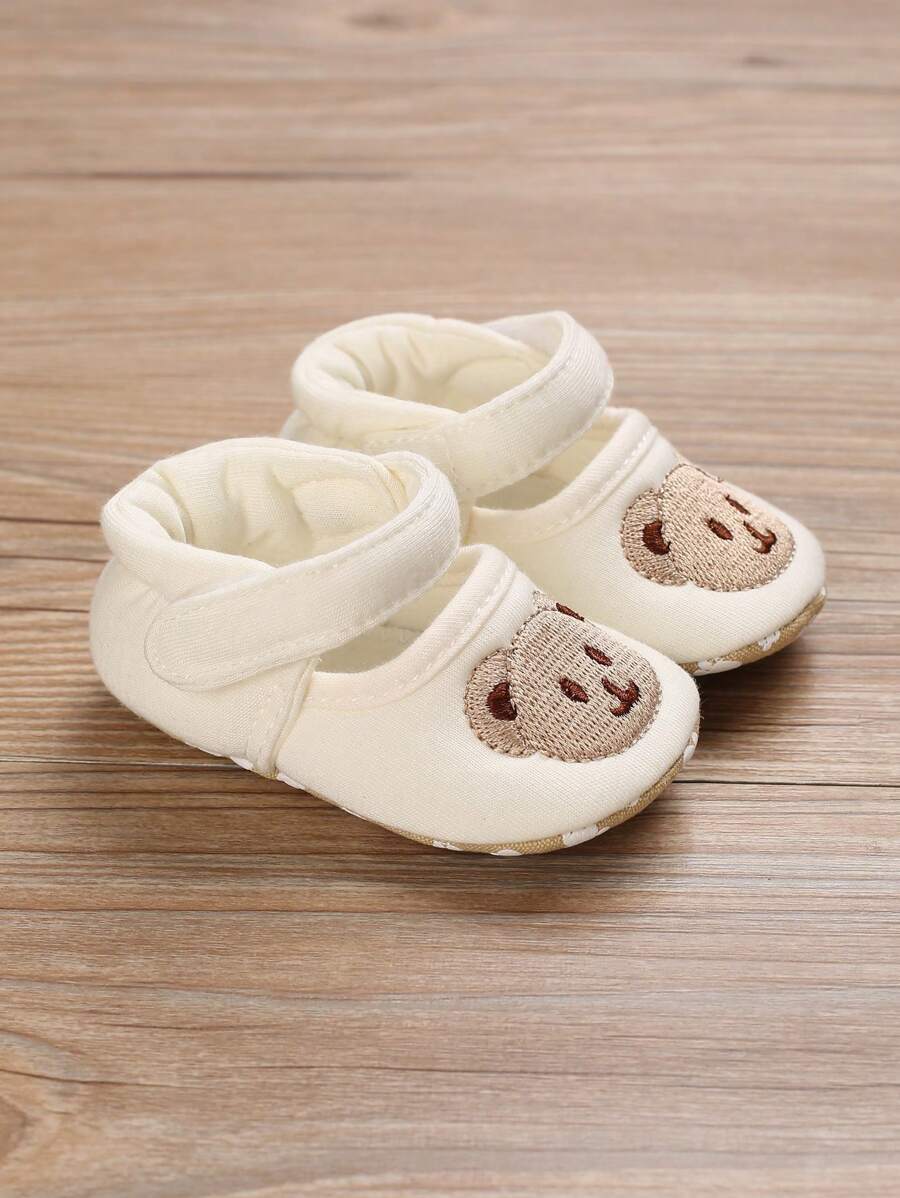 Baby Bear Thêu Hook-and-loop Fastener Căn hộ - Màu be - Xem 1