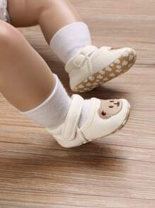 Baby Bear Thêu Hook-and-loop Fastener Căn hộ - Màu be - Xem 3