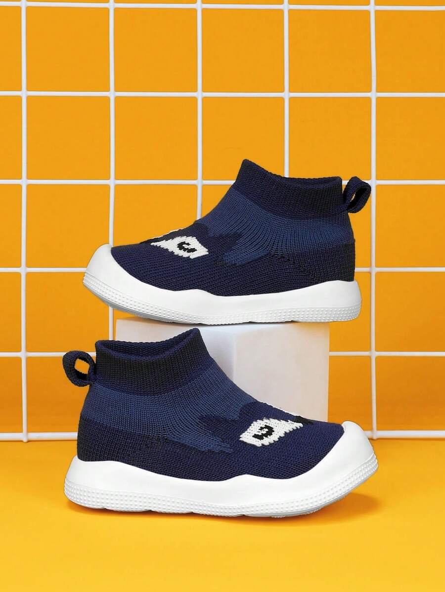 男嬰卡通動物圖案透氣一腳蹬運動鞋 - 彩色 - 查看 1