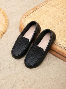 Mocasini Preppy Mocasini Geometrici In Relief pentru Fete Pentru Exterior - Negru - Vizualizare 3