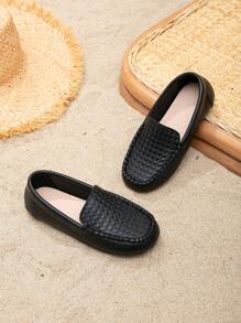 Mocasini Preppy Mocasini Geometrici In Relief pentru Fete Pentru Exterior - Negru - Vizualizare 4