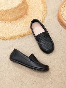 Mocasini Preppy Mocasini Geometrici In Relief pentru Fete Pentru Exterior - Negru - Vizualizare 5