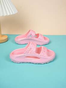 Chicas Zapatillas con abertura EVA moda para verano - Rosa - Ver 3