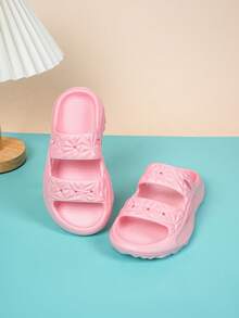 Chicas Zapatillas con abertura EVA moda para verano - Rosa - Ver 5