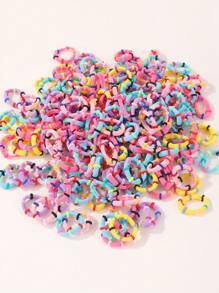 bilicaca 60pcs Candy Color Nylon Children Butterfly Hair Tie, Minimalist Party Hair Accessories For Girls