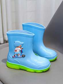 Cô gái Hình chi tiết Giày đi mưa cao cấp không thấm nước cho ngoài trời - Màu xanh lam - Xem 4