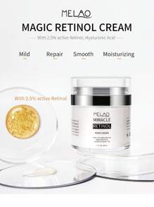 魔術視黃醇奶油,修復平滑保濕溫和面部奶油抗皺紋視黃醇奶油彩妝奶油適用於皮膚護理 - 白色 - 查看 1