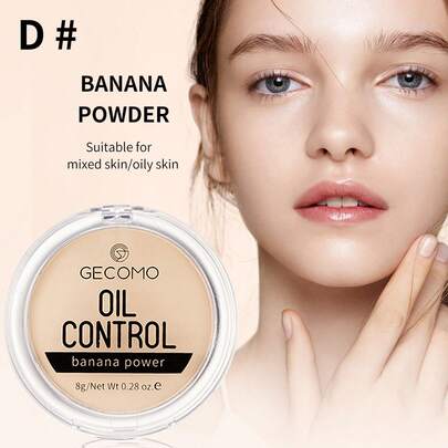 GECOME Oil Control Banana Powder,Waterproof Oil-Controlling Long-Lasting Finishing Powder Setting Powder Suitable For Mixed/Oily Skin