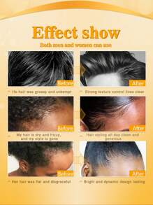 Gel para peinar el cabello acondicionamiento gel fuerte ribete control para trenzas - Amarillo - Ver 3