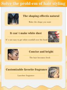 Gel para peinar el cabello acondicionamiento gel fuerte ribete control para trenzas - Amarillo - Ver 4