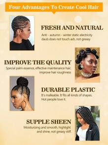 Gel para peinar el cabello acondicionamiento gel fuerte ribete control para trenzas - Amarillo - Ver 6