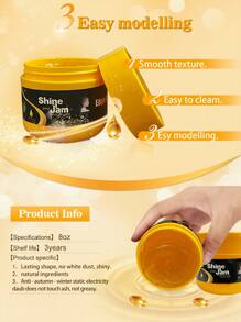 Gel para peinar el cabello acondicionamiento gel fuerte ribete control para trenzas - Amarillo - Ver 8