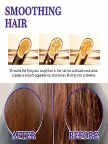 Barra de cera para el cabello, 40G, producto para peinar el cabello con control de bordes, pomada para el cabello en barra, barra de cera para peinar de larga duración - Blanco - Ver 6