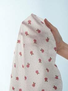 Bộ đồ ngủ Nữ Túi Tương phản ràng buộc Nút phía trước Hoa Giản dị-Bình thường - trắng - Xem 7