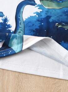 SHEIN Camiseta Sin Mangas Con Estampado De Dinosaurio Para Niños Jóvenes