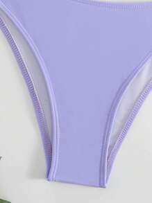 SHEIN Swim Bikini mit hohem Ausschnitt,