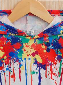 SHEIN Baby Boy Splash Ink Print Sweatshirt - Multicolor - View 5