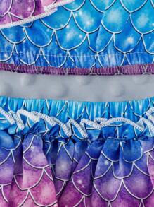 Bộ đồ Em bé Xù Họa tiết vảy cá - Màu xanh lam - Xem 4