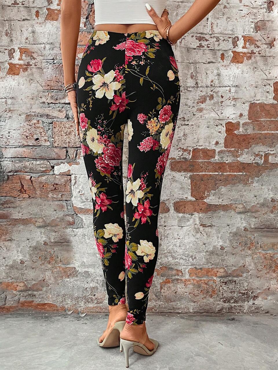 Floral Print High Waist Leggings