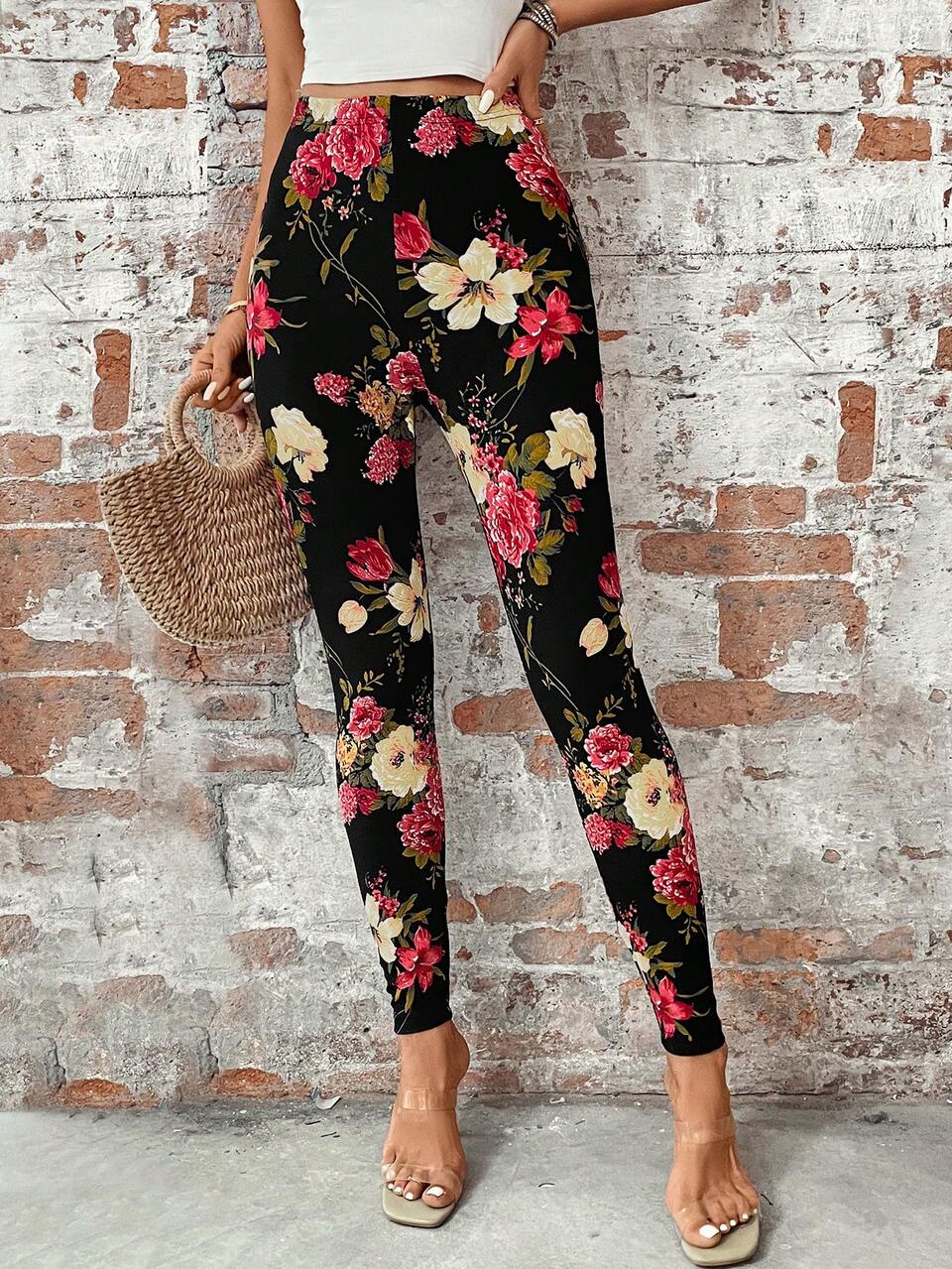 Floral Print High Waist Leggings